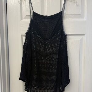 Miss Me Black Lace Camisole Top